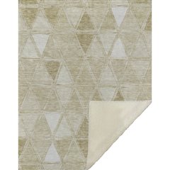Premium Machine Washable ASB722 Khaki 50" x 70" Sherpa Throw Blanket