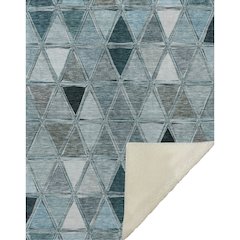 Premium Machine Washable ASB722 Teal 50" x 70" Sherpa Throw Blanket