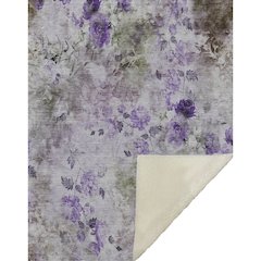 Premium Machine Washable ASB724 Purple 50" x 70" Sherpa Throw Blanket