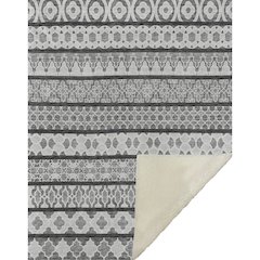 Premium Machine Washable ASB726 Gray 50" x 70" Sherpa Throw Blanket