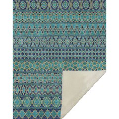 Premium Machine Washable ASB726 Teal 50" x 70" Sherpa Throw Blanket