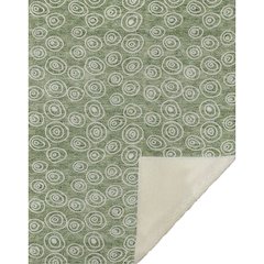 Premium Machine Washable ASB728 Green 50" x 70" Sherpa Throw Blanket