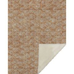 Premium Machine Washable ASB728 Terracotta 50" x 70" Sherpa Throw Blanket