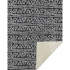 Premium Machine Washable ASB730 Black 50" x 70" Sherpa Throw Blanket