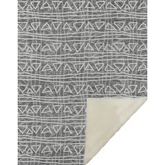 Premium Machine Washable ASB730 Charcoal 50" x 70" Sherpa Throw Blanket