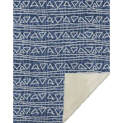 Premium Machine Washable ASB730 Navy 50" x 70" Sherpa Throw Blanket