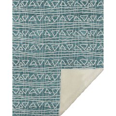 Premium Machine Washable ASB730 Teal 50" x 70" Sherpa Throw Blanket