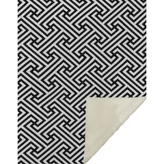Premium Machine Washable ASB731 Black 50" x 70" Sherpa Throw Blanket