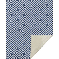Premium Machine Washable ASB731 Blue 50" x 70" Sherpa Throw Blanket