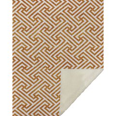 Premium Machine Washable ASB731 Orange 50" x 70" Sherpa Throw Blanket