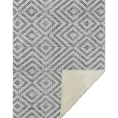 Premium Machine Washable ASB733 Gray 50" x 70" Sherpa Throw Blanket