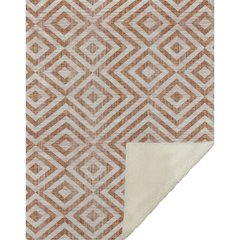 Premium Machine Washable ASB733 Terracotta 50" x 70" Sherpa Throw Blanket