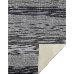 Premium Machine Washable ASB735 Gray 50" x 70" Sherpa Throw Blanket