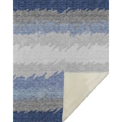 Premium Machine Washable ASB736 Navy 50" x 70" Sherpa Throw Blanket