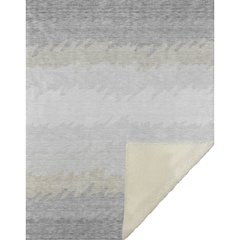 Premium Machine Washable ASB736 Silver 50" x 70" Sherpa Throw Blanket