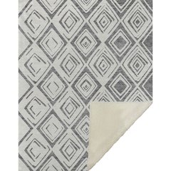Premium Machine Washable ASB737 Gray 50" x 70" Sherpa Throw Blanket