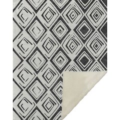 Premium Machine Washable ASB737 Ivory 50" x 70" Sherpa Throw Blanket