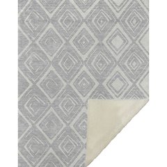Premium Machine Washable ASB737 Silver 50" x 70" Sherpa Throw Blanket