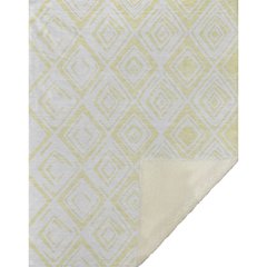 Premium Machine Washable ASB737 Yellow 50" x 70" Sherpa Throw Blanket