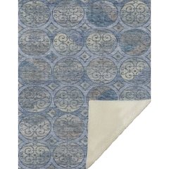 Premium Machine Washable ASB738 Blue 50" x 70" Sherpa Throw Blanket
