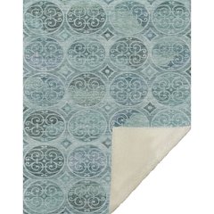 Premium Machine Washable ASB738 Teal 50" x 70" Sherpa Throw Blanket