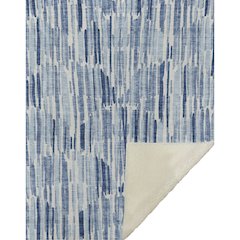 Premium Machine Washable ASB739 Blue 50" x 70" Sherpa Throw Blanket