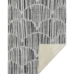Premium Machine Washable ASB739 Gray 50" x 70" Sherpa Throw Blanket