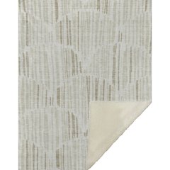 Premium Machine Washable ASB739 Ivory 50" x 70" Sherpa Throw Blanket