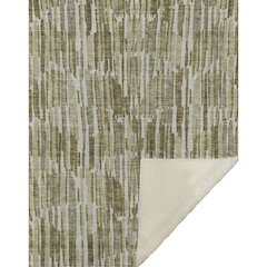 Premium Machine Washable ASB739 Olive 50" x 70" Sherpa Throw Blanket