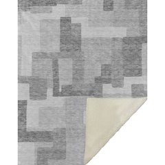 Premium Machine Washable ASB740 Silver 50" x 70" Sherpa Throw Blanket