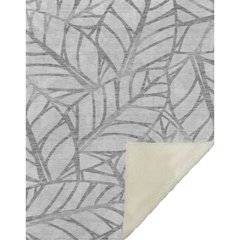 Premium Machine Washable ASB741 Gray 50" x 70" Sherpa Throw Blanket
