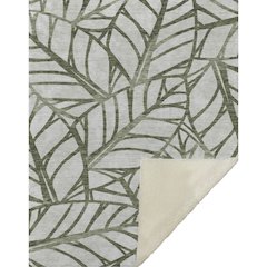 Premium Machine Washable ASB741 Olive 50" x 70" Sherpa Throw Blanket