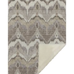 Premium Machine Washable ASB743 Beige 50" x 70" Sherpa Throw Blanket