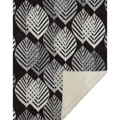 Premium Machine Washable ASB744 Black 50" x 70" Sherpa Throw Blanket