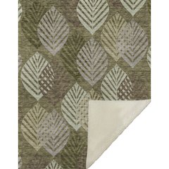 Premium Machine Washable ASB744 Olive 50" x 70" Sherpa Throw Blanket