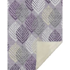 Premium Machine Washable ASB744 Purple 50" x 70" Sherpa Throw Blanket