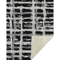 Premium Machine Washable ASB745 Black 50" x 70" Sherpa Throw Blanket