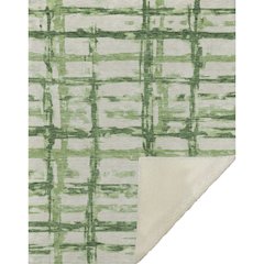 Premium Machine Washable ASB745 Green 50" x 70" Sherpa Throw Blanket