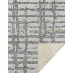 Premium Machine Washable ASB745 Silver 50" x 70" Sherpa Throw Blanket