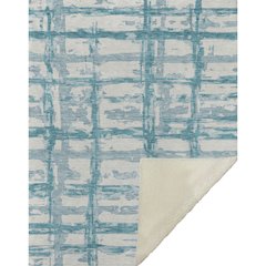 Premium Machine Washable ASB745 Teal 50" x 70" Sherpa Throw Blanket