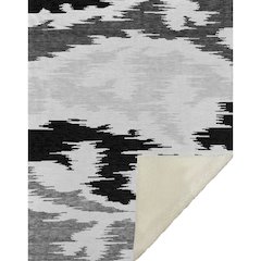Premium Machine Washable ASB746 Black 50" x 70" Sherpa Throw Blanket