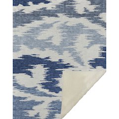 Premium Machine Washable ASB746 Navy 50" x 70" Sherpa Throw Blanket