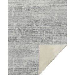 Premium Machine Washable ASB747 Silver 50" x 70" Sherpa Throw Blanket
