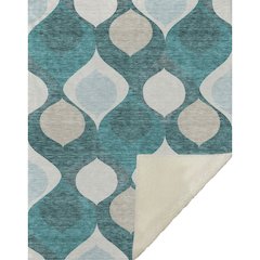 Premium Machine Washable ASB749 Teal 50" x 70" Sherpa Throw Blanket
