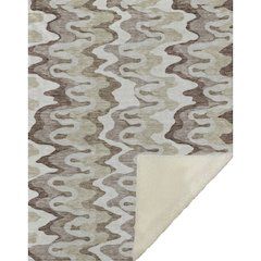 Premium Machine Washable ASB750 Beige 50" x 70" Sherpa Throw Blanket