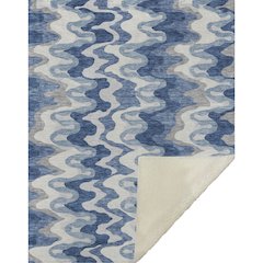 Premium Machine Washable ASB750 Blue 50" x 70" Sherpa Throw Blanket