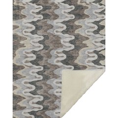 Premium Machine Washable ASB750 Charcoal 50" x 70" Sherpa Throw Blanket