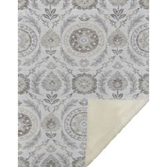 Premium Machine Washable ASB751 Silver 50" x 70" Sherpa Throw Blanket