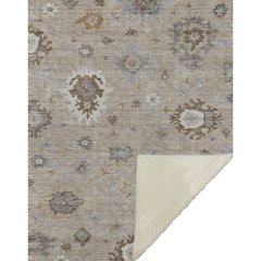 Premium Machine Washable ASB753 Taupe 50" x 70" Sherpa Throw Blanket