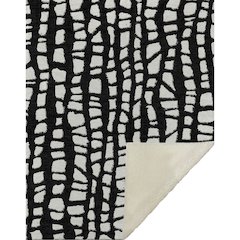 Premium Machine Washable ASB754 Black 50" x 70" Sherpa Throw Blanket